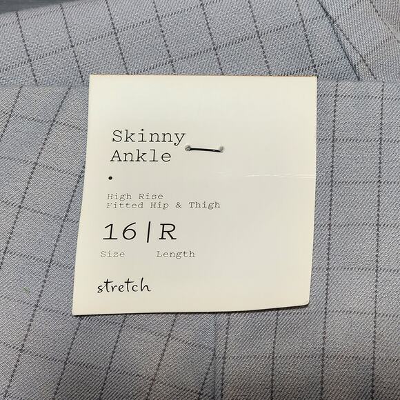 A New Day Skinny Ankle Pants High Rise Gray Stretchy Pull On Size 16 R - Picture 5 of 12